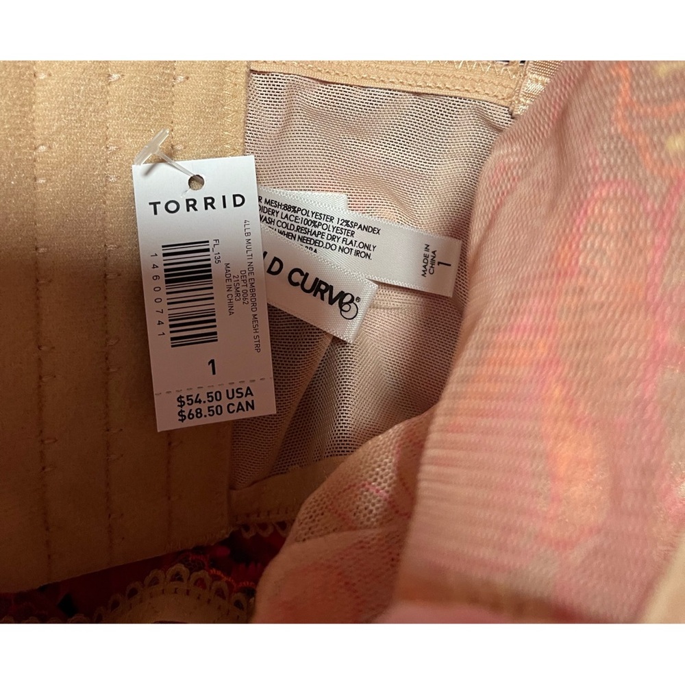 Torrid Underwire Embroidered Mesh Unlined Lace Longline Bra and Panty NWT - Picture 9 of 16
